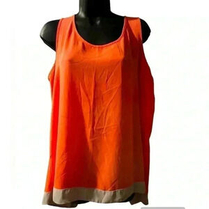 Sheer & Sexy Express Women's Sz XL Peekaboo Open Back Sleeveless Blouse